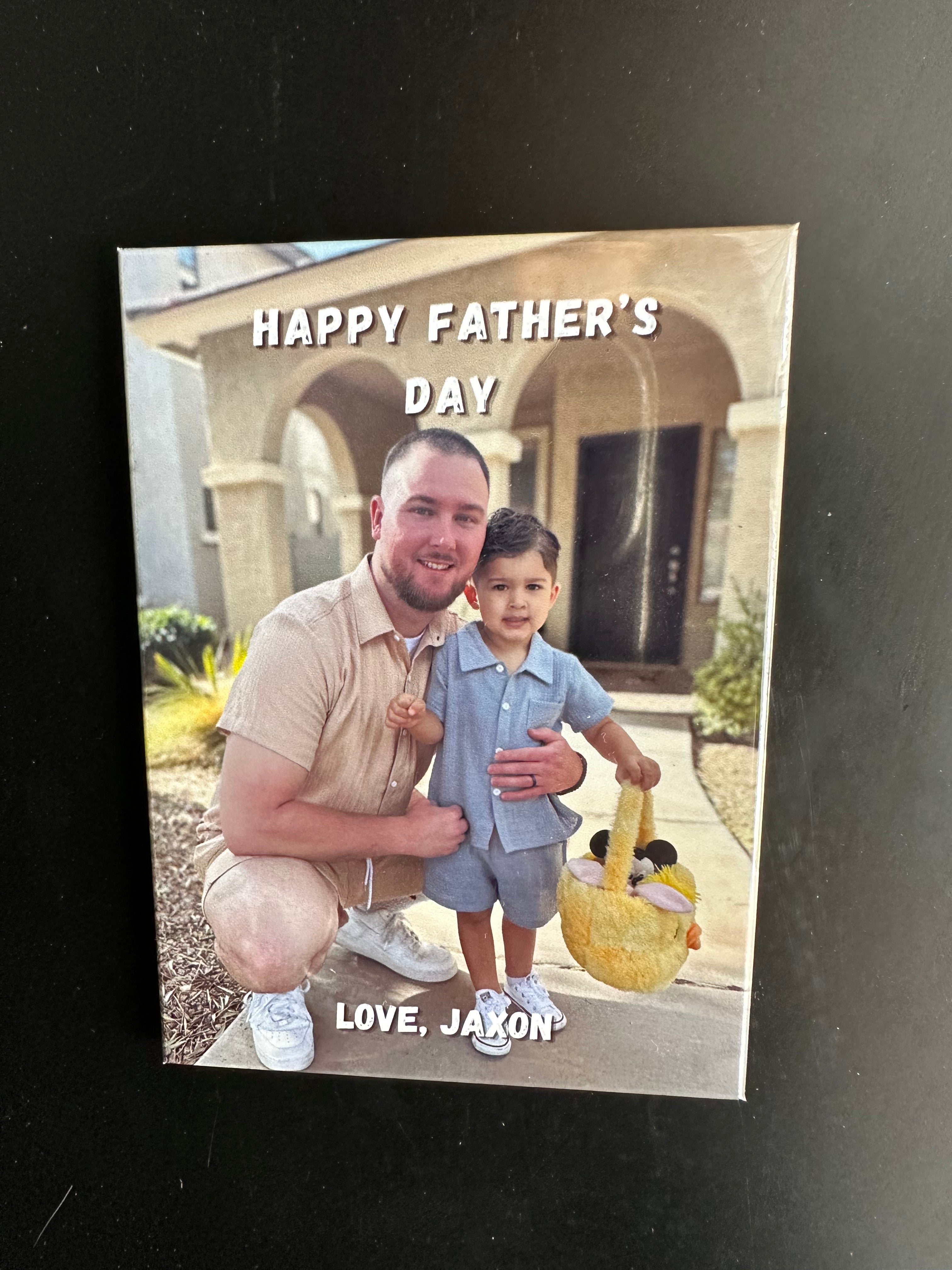 Personalized Father’s Day Photo Magnet (2.5” x 3.5”)