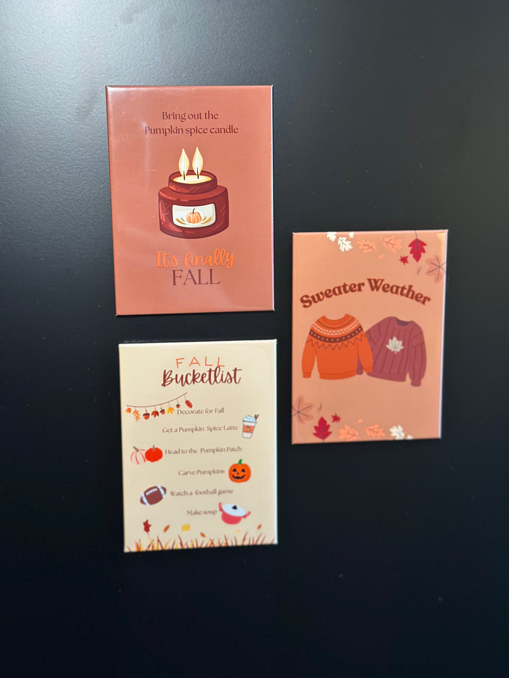 Autumn Harvest Magnet Set | Cozy Fall Fridge Decor | Fall Kitchen Magnets