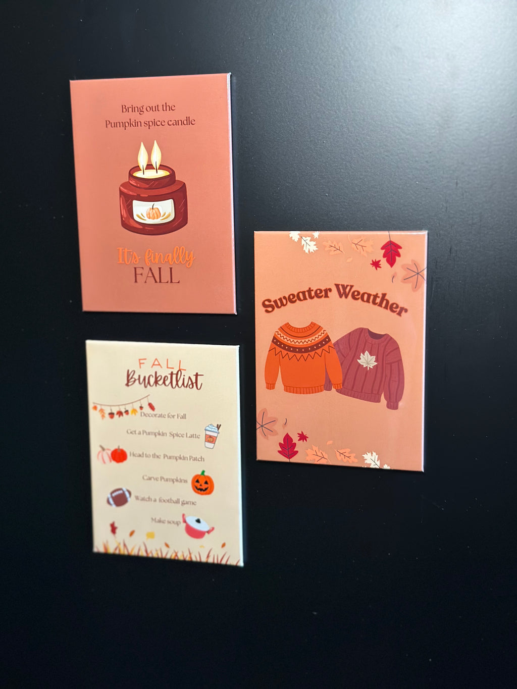 Autumn Harvest Magnet Set | Cozy Fall Fridge Decor | Fall Kitchen Magnets