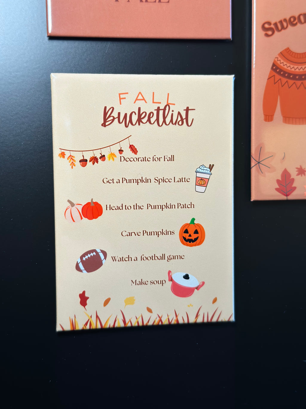 Autumn Harvest Magnet Set | Cozy Fall Fridge Decor | Fall Kitchen Magnets
