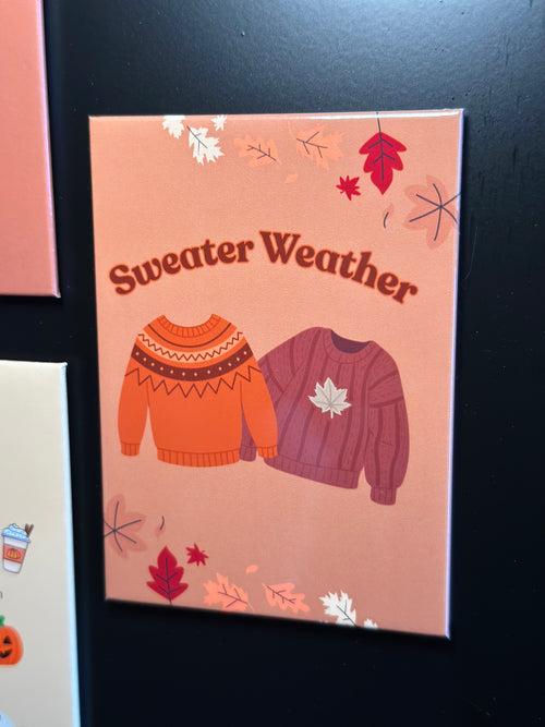 Autumn Harvest Magnet Set | Cozy Fall Fridge Decor | Fall Kitchen Magnets