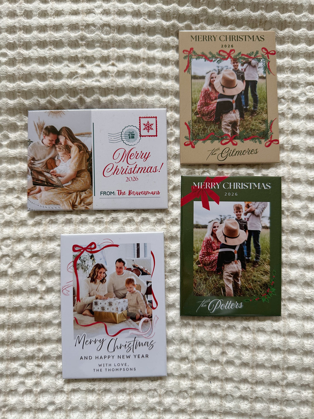 Personalized Christmas Card Magnets | Holiday Photo Cards